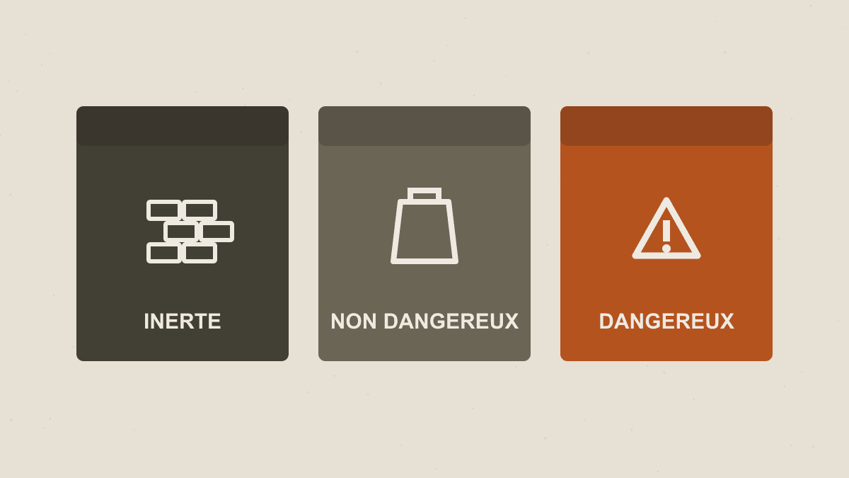 Trois contenants de tri distincts illustrant la séparation des flux